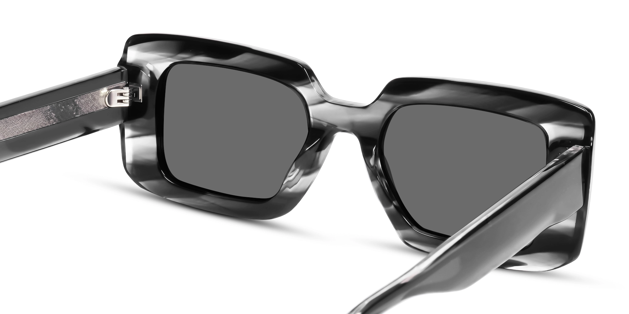 Grey Marble Frame With Grey Polarised Tint Sunglasses-5