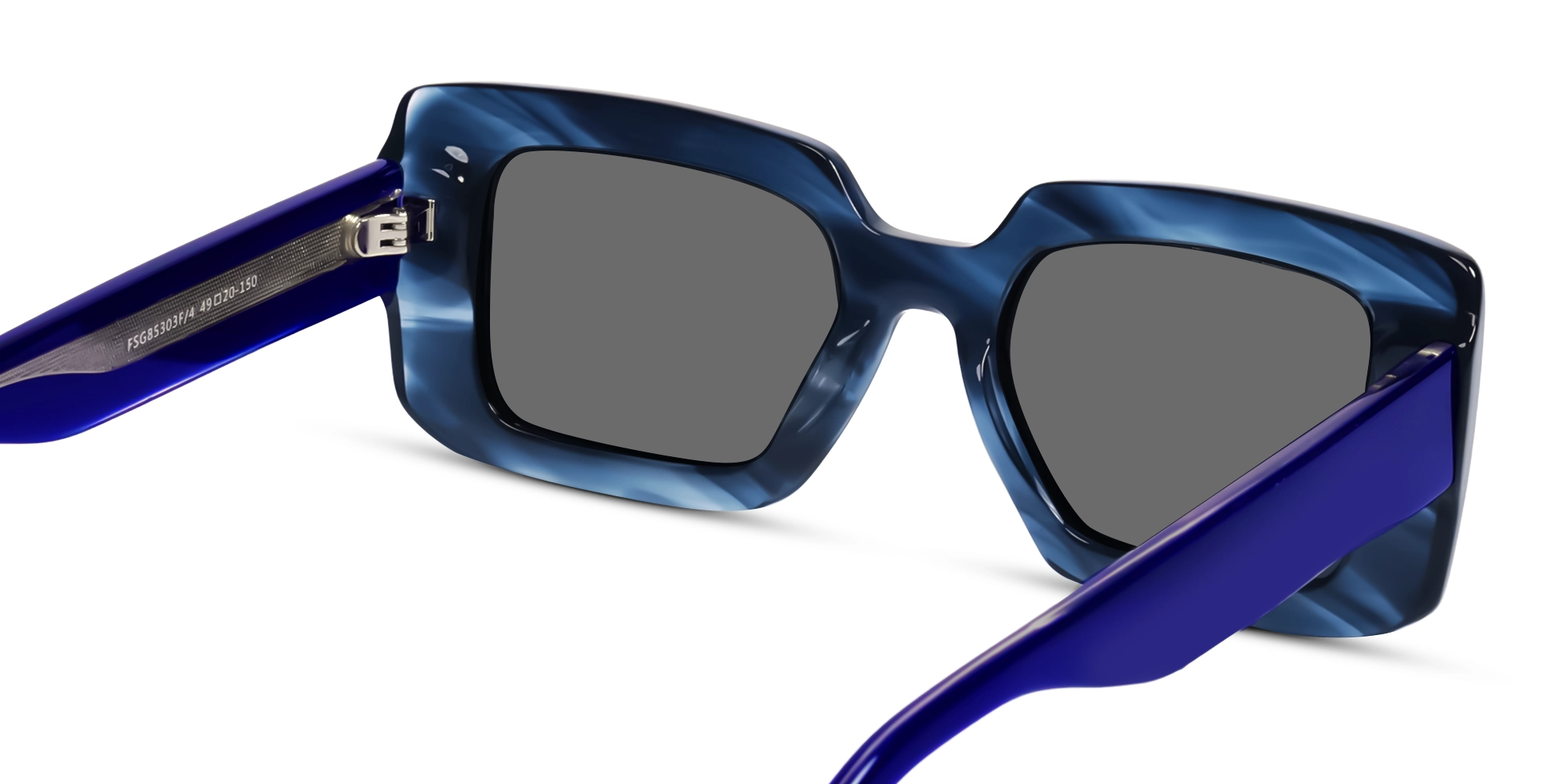 Blue Marble Frame With Grey Polarised Tint Sunglasses-5