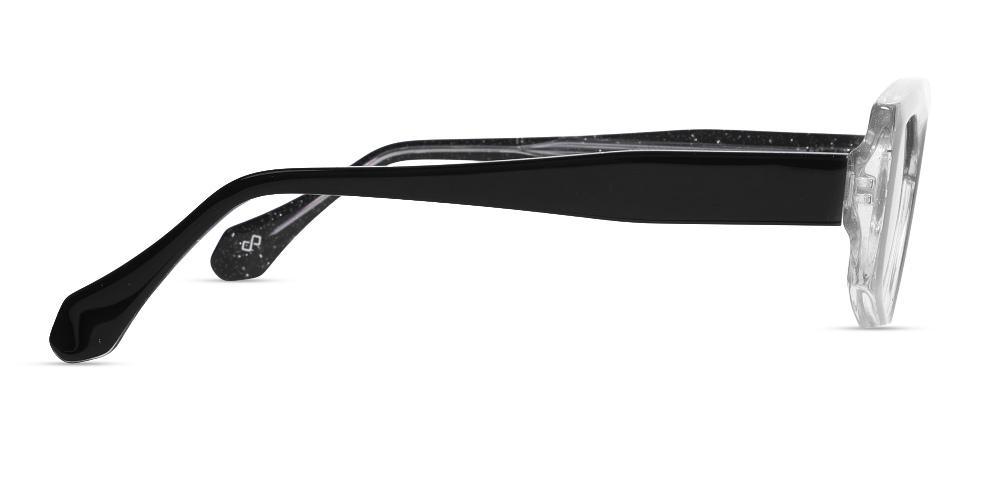 Black Flat-Top Geometric Unisex Sunglasses With Grey Tint-4