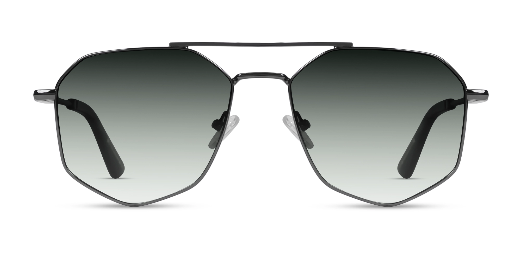 Oversized Vintage Gunmetal Pilot Frame With Grey Tint Sunglasses-1 Oversized Vintage Gunmetal Pilot Frame With Grey Tint Sunglasses-1