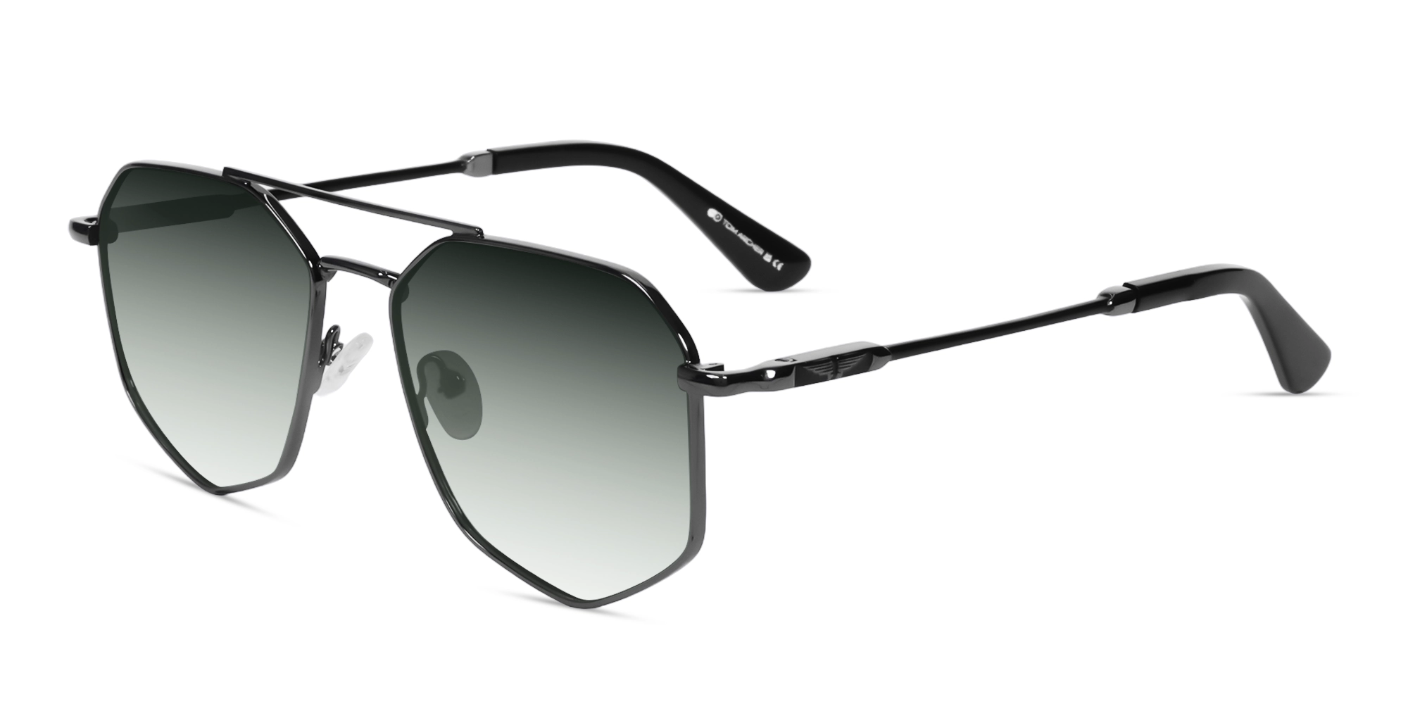Oversized Vintage Gunmetal Pilot Frame With Grey Tint Sunglasses-3 Oversized Vintage Gunmetal Pilot Frame With Grey Tint Sunglasses-3
