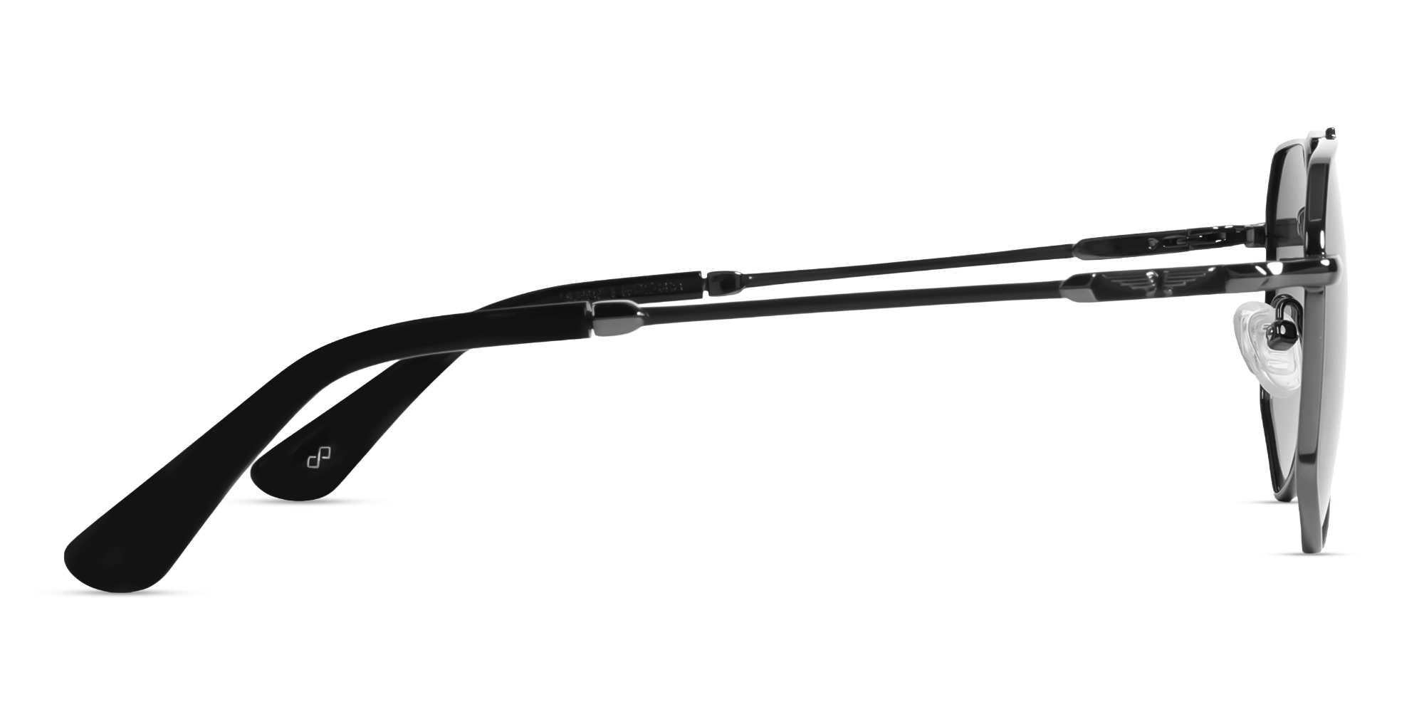 Oversized Vintage Gunmetal Pilot Frame With Grey Tint Sunglasses-4