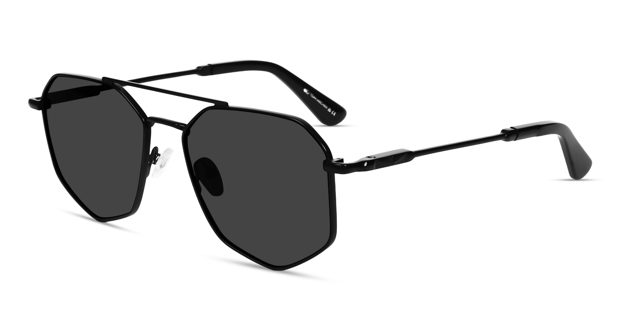 Oversized Black Frame With Grey Tint Polarised Sunglasses-3