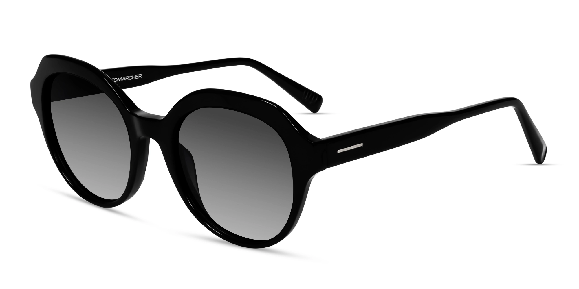Black Retro Butterfly Frame With Grey Tint Sunglasses-3 Black Retro Butterfly Frame With Grey Tint Sunglasses-3