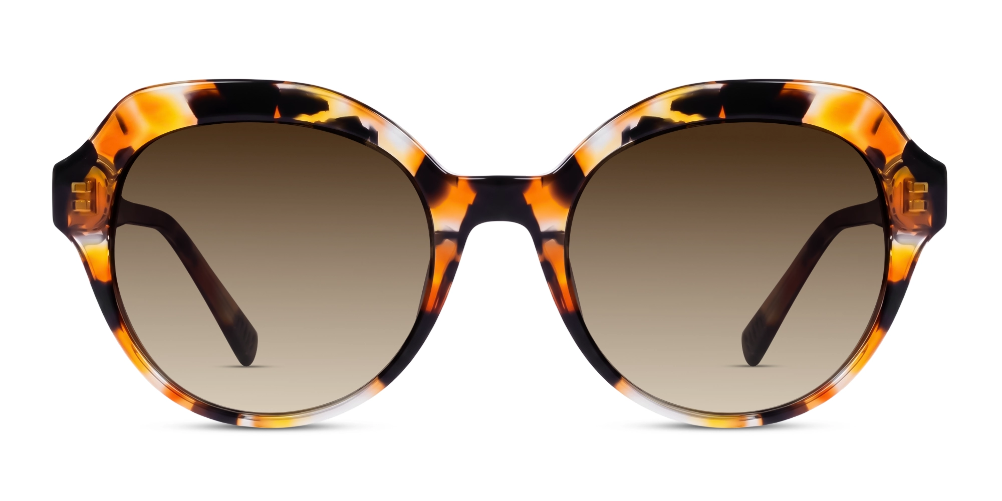 Amber Tortoise Butterfly Frame With Brown Tint Sunglasses-1