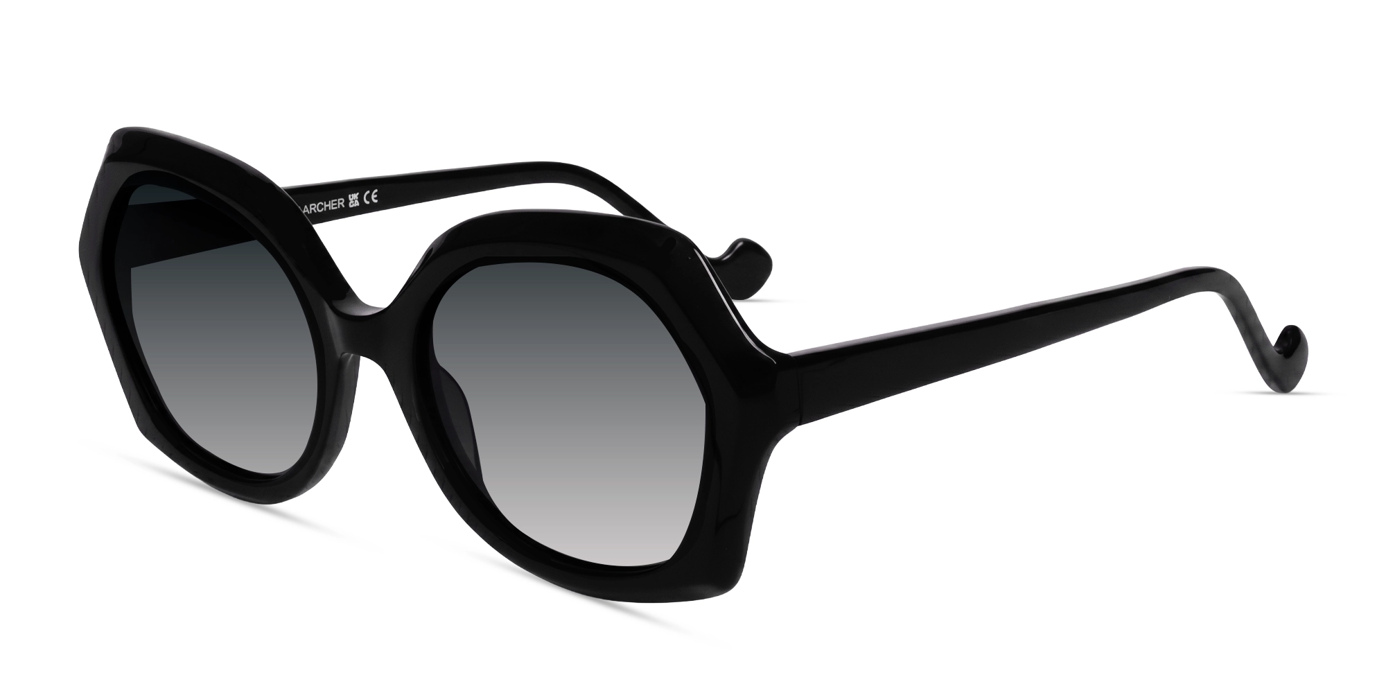 Black Butterfly Frame With Grey Polarised Sunglasses-3 Black Butterfly Frame With Grey Polarised Sunglasses-3