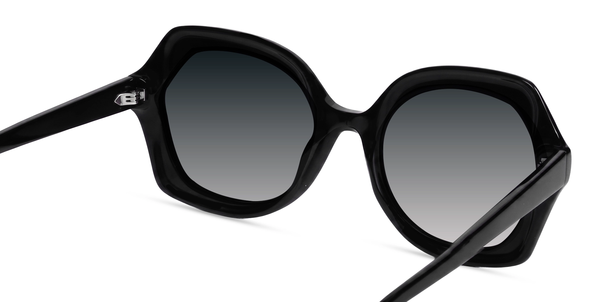 Black Butterfly Frame With Grey Polarised Sunglasses-5