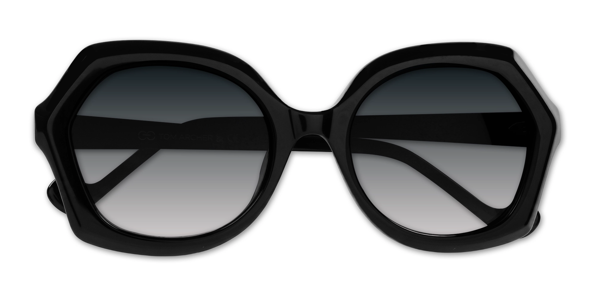 Black Butterfly Frame With Grey Polarised Sunglasses-6