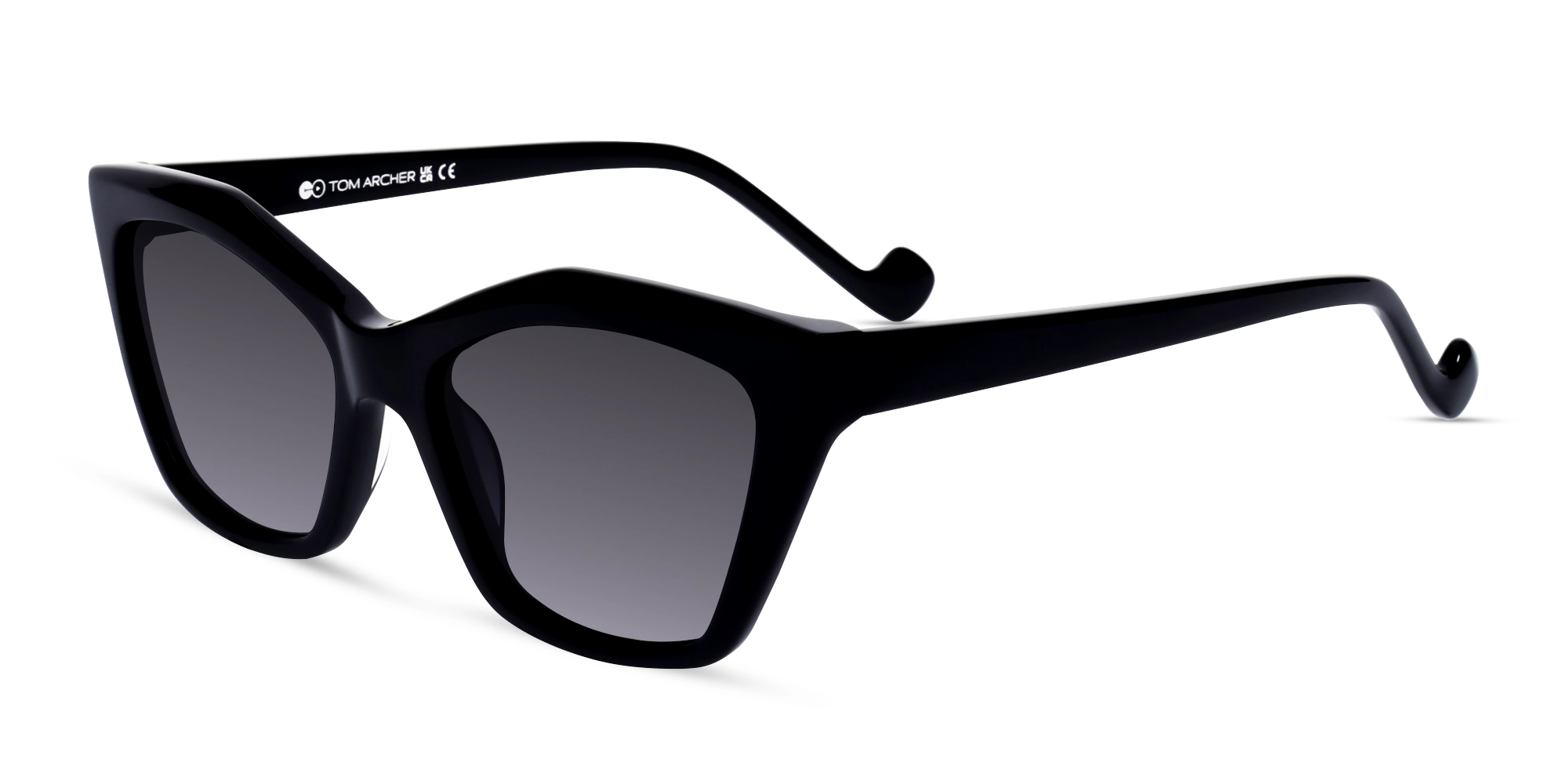 Funky Black Cat-Eye Frame With Grey Tint Sunglasses-3 Funky Black Cat-Eye Frame With Grey Tint Sunglasses-3