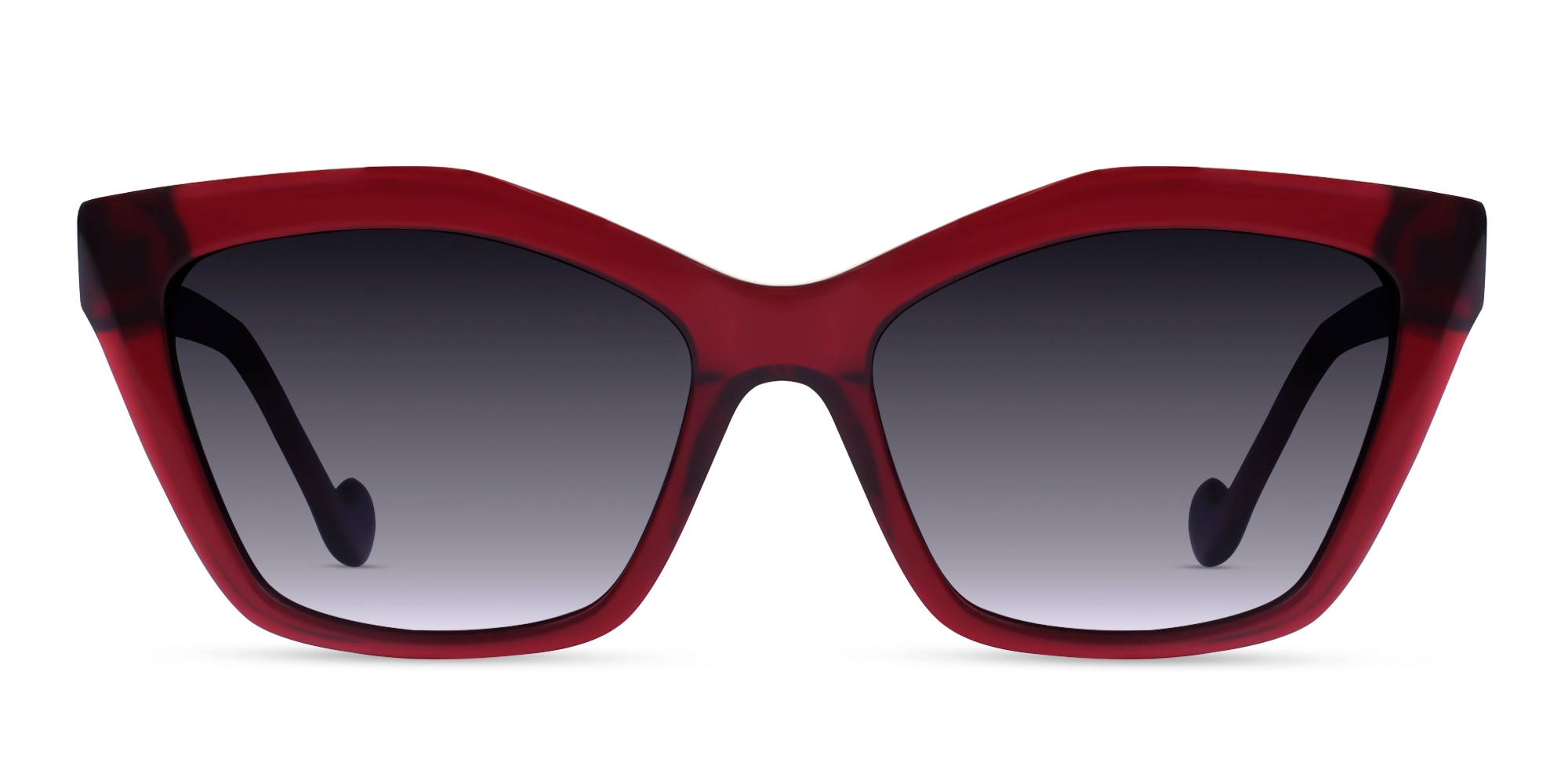 Funky Cherry Red Frame With Grey Tint Sunglasses-1
