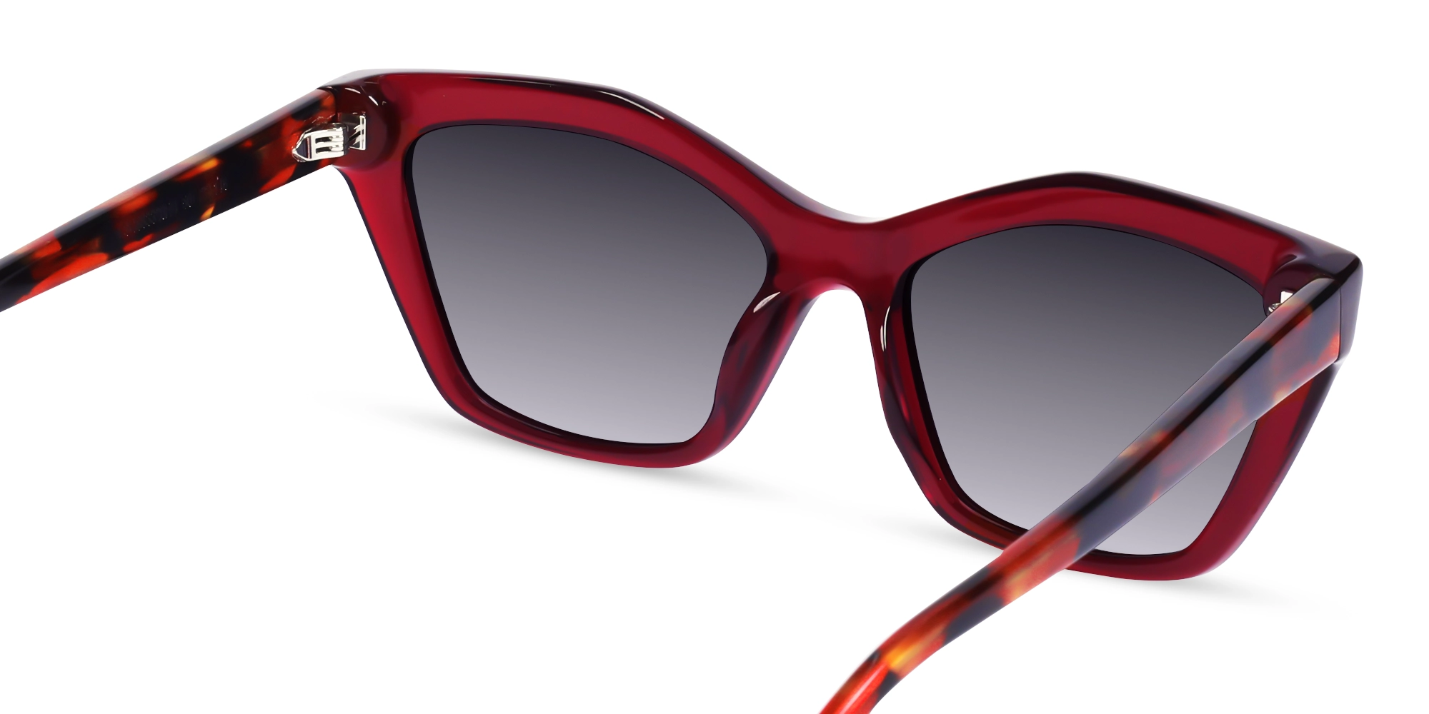 Funky Cherry Red Frame With Grey Tint Sunglasses-5