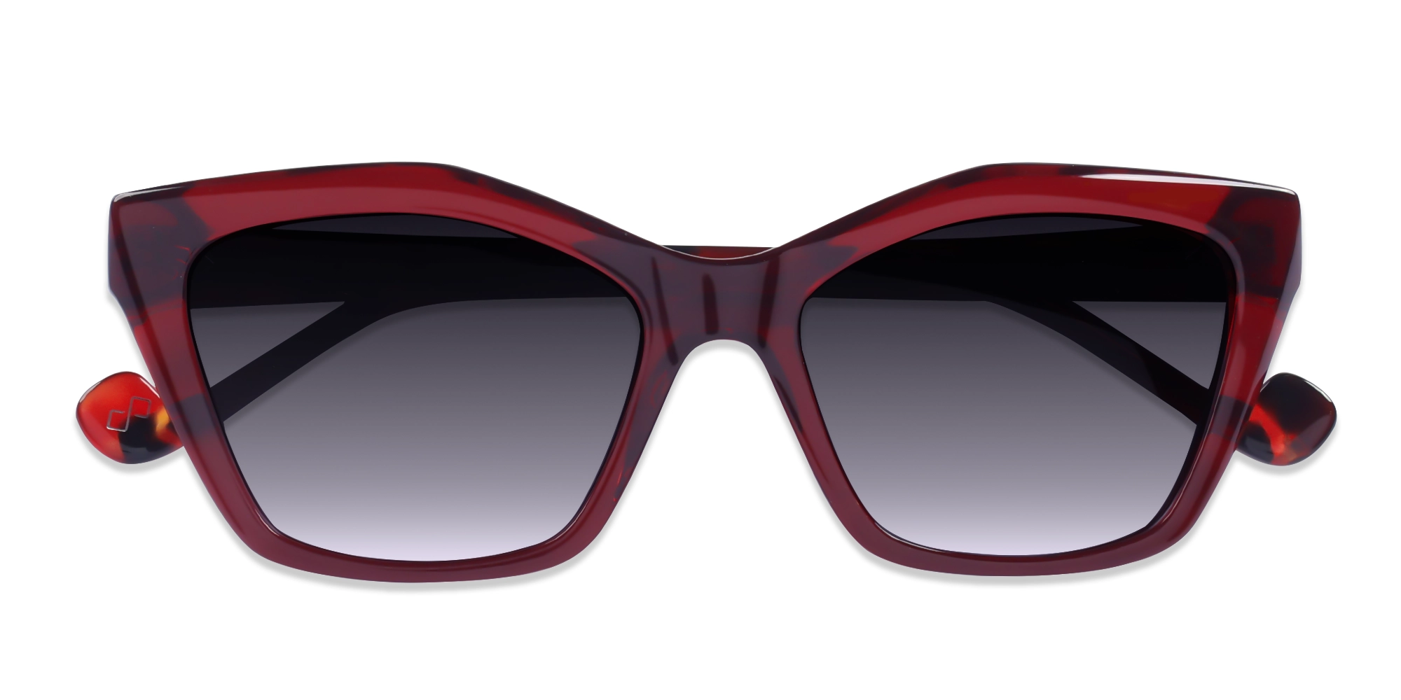 Funky Cherry Red Frame With Grey Tint Sunglasses-6