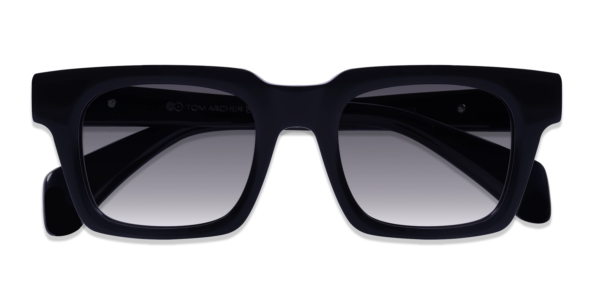 Black Frame With Dark Grey Gradient Tint Sunglasses-6