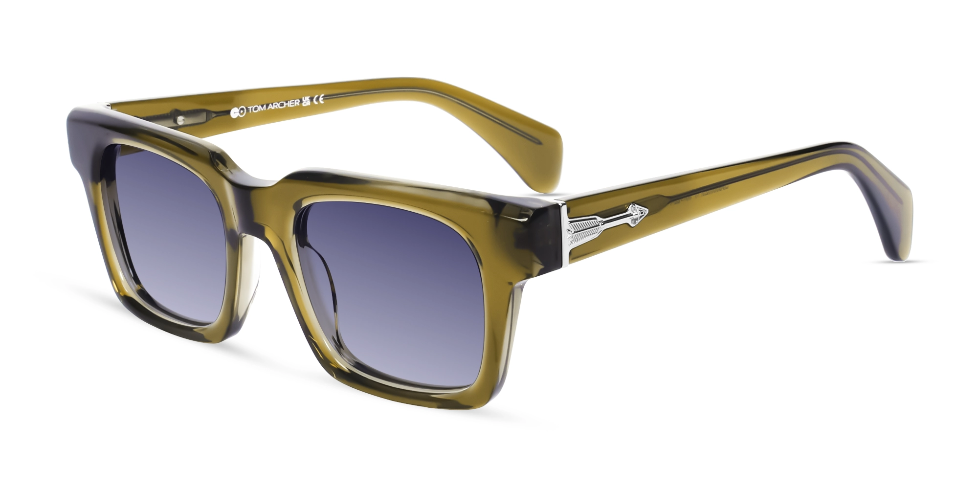 Crystal Jalapeno Square Frame With Grey Tint Sunglasses-3 Crystal Jalapeno Square Frame With Grey Tint Sunglasses-3