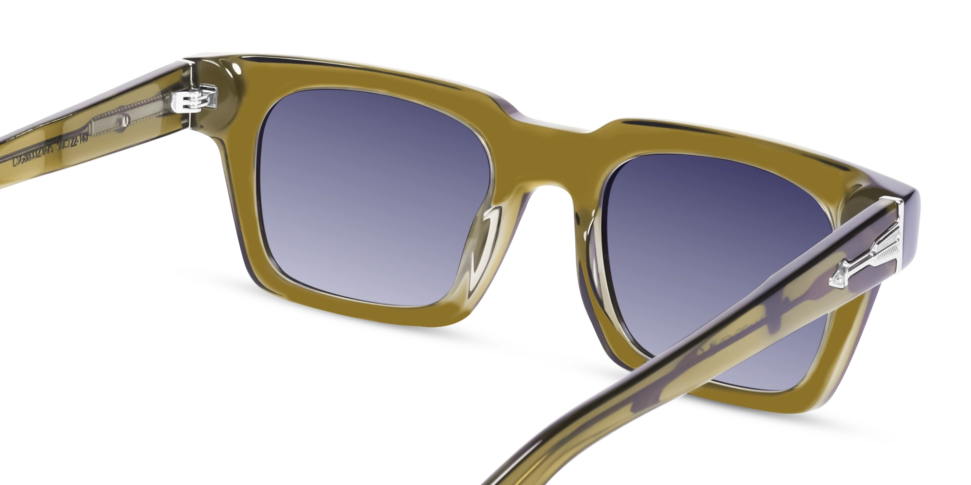 Crystal Jalapeno Square Frame With Grey Tint Sunglasses-5