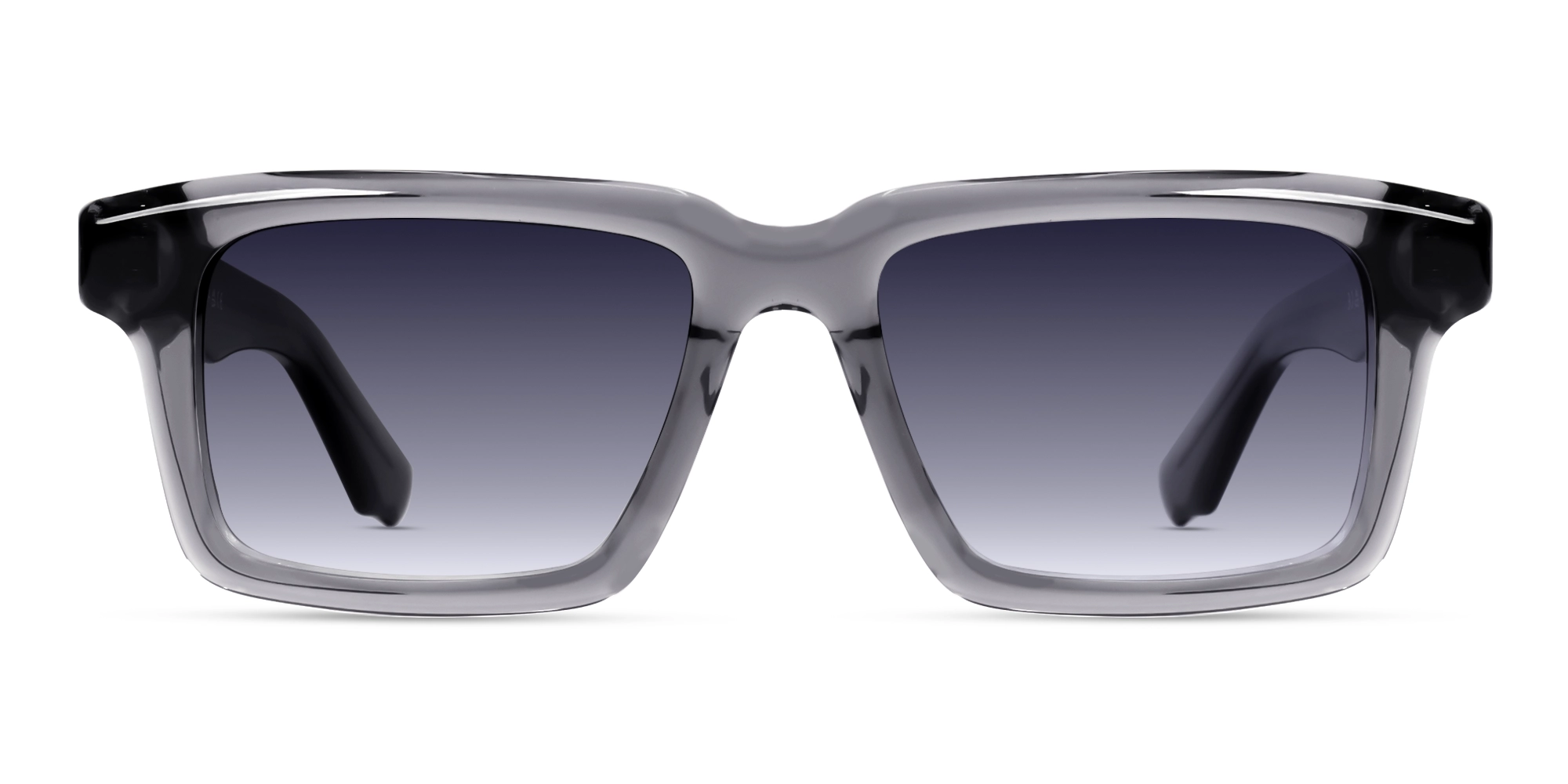 Crystal Grey Frame With Grey Gradient Tint Sunglasses-1 Crystal Grey Frame With Grey Gradient Tint Sunglasses-1