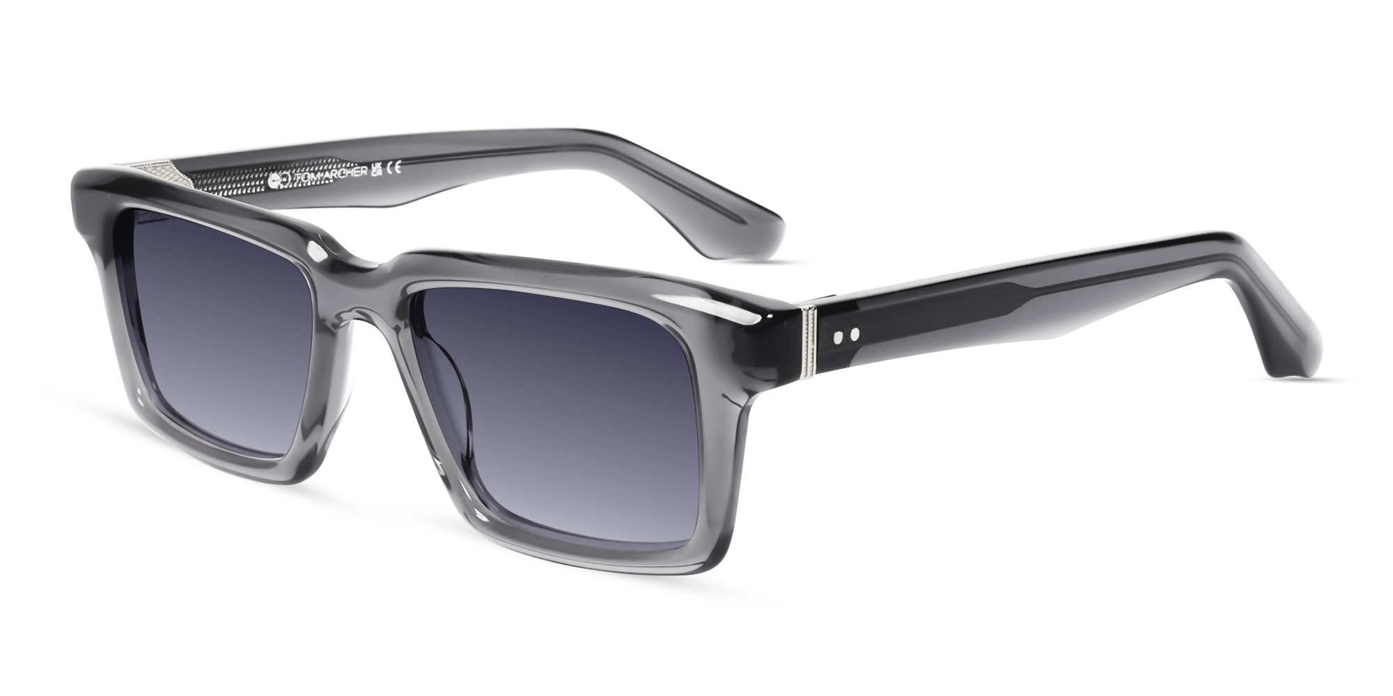 Crystal Grey Frame With Grey Gradient Tint Sunglasses-3 Crystal Grey Frame With Grey Gradient Tint Sunglasses-3
