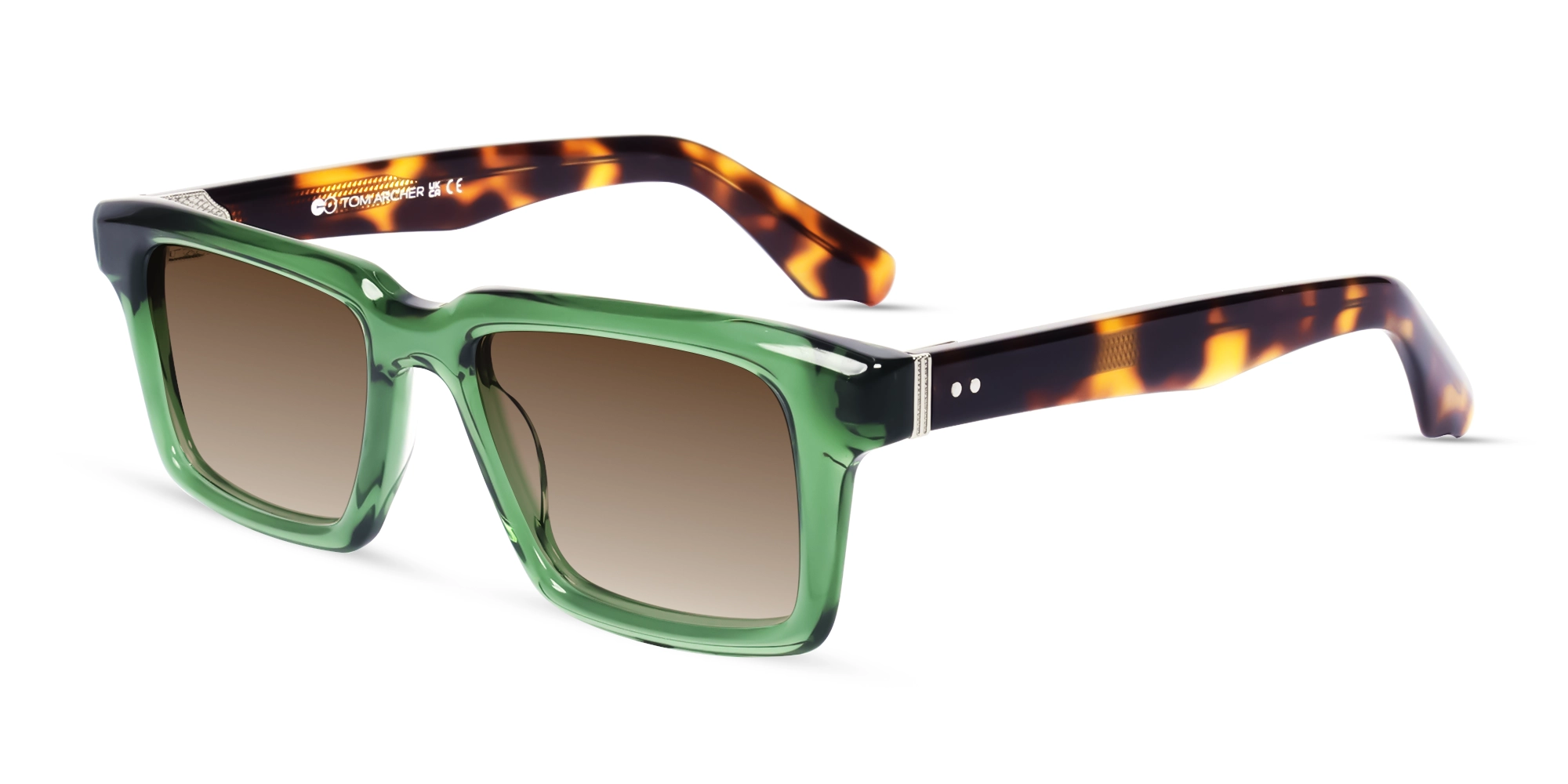 Crystal Gin Green Frame With Brown Tint Sunglasses-3 Crystal Gin Green Frame With Brown Tint Sunglasses-3