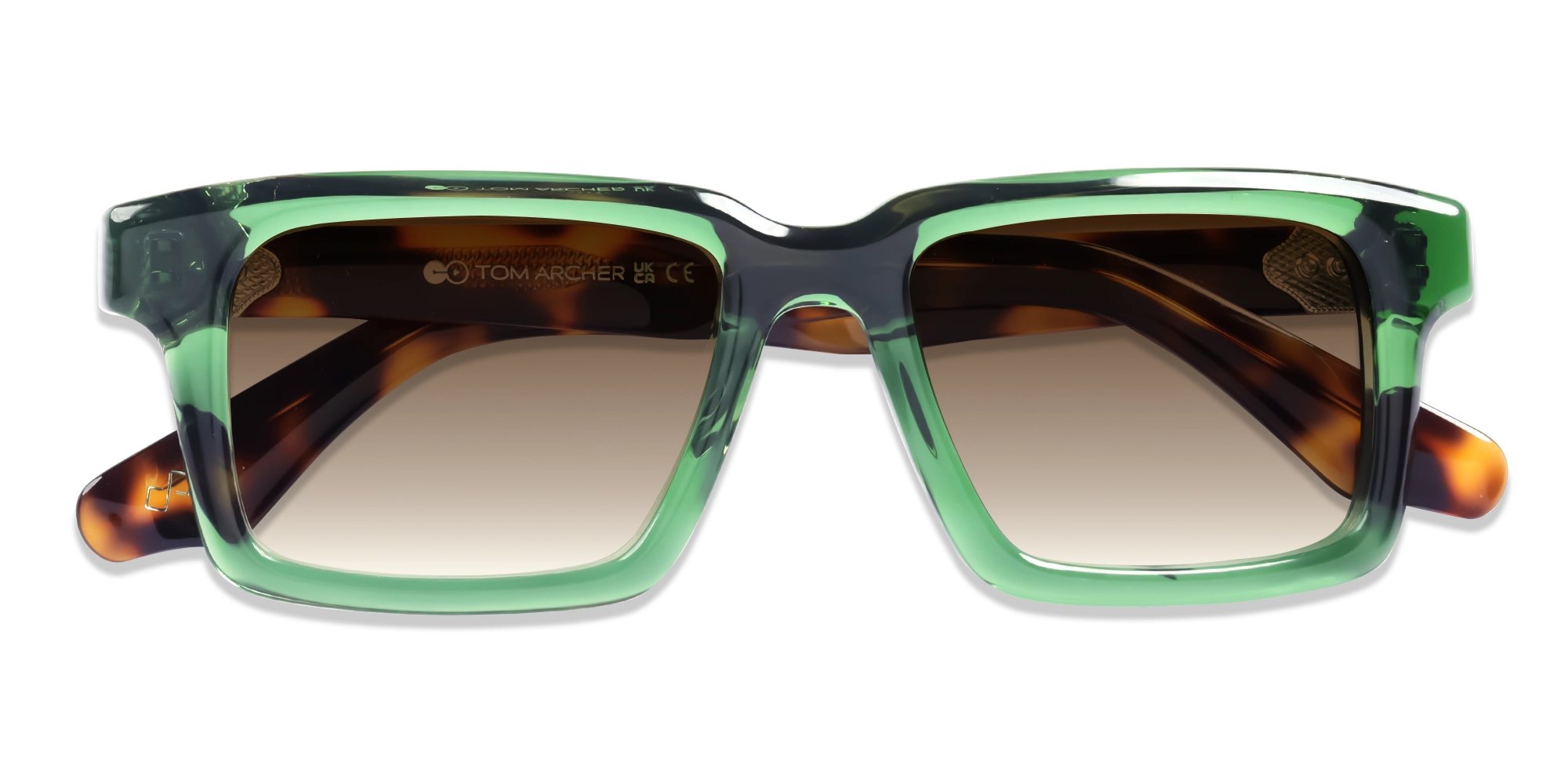 Crystal Gin Green Frame With Brown Tint Sunglasses-6