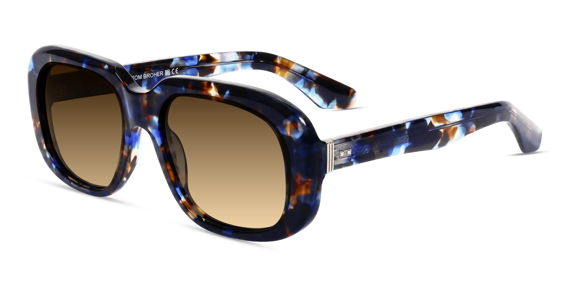 Blue Tortoise Full-Rim Square Frame With Brown Sunglasses-3 Blue Tortoise Full-Rim Square Frame With Brown Sunglasses-3