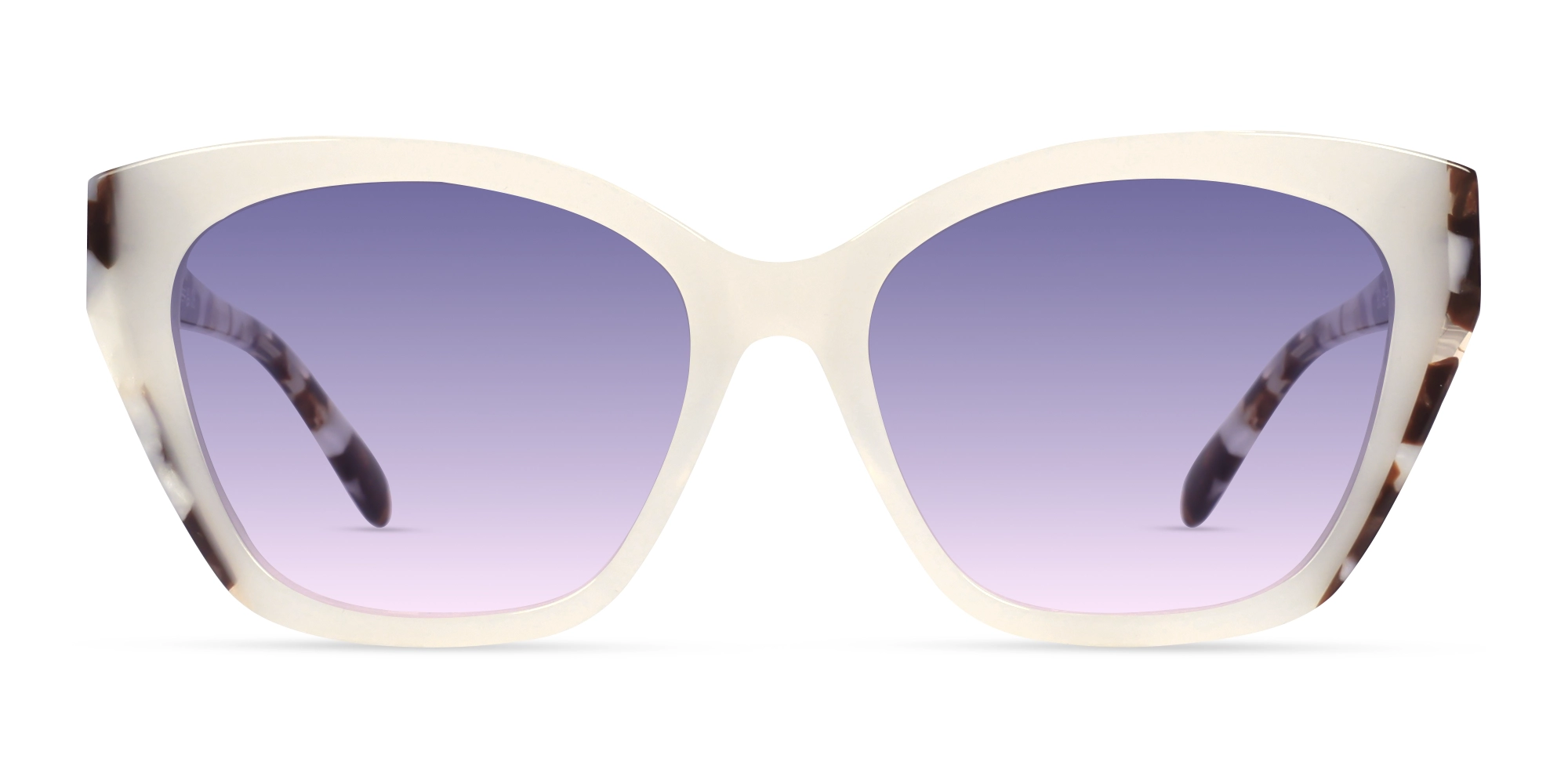 Dove White Frame With Rose & Blue Gradient Tint Sunglasses-1