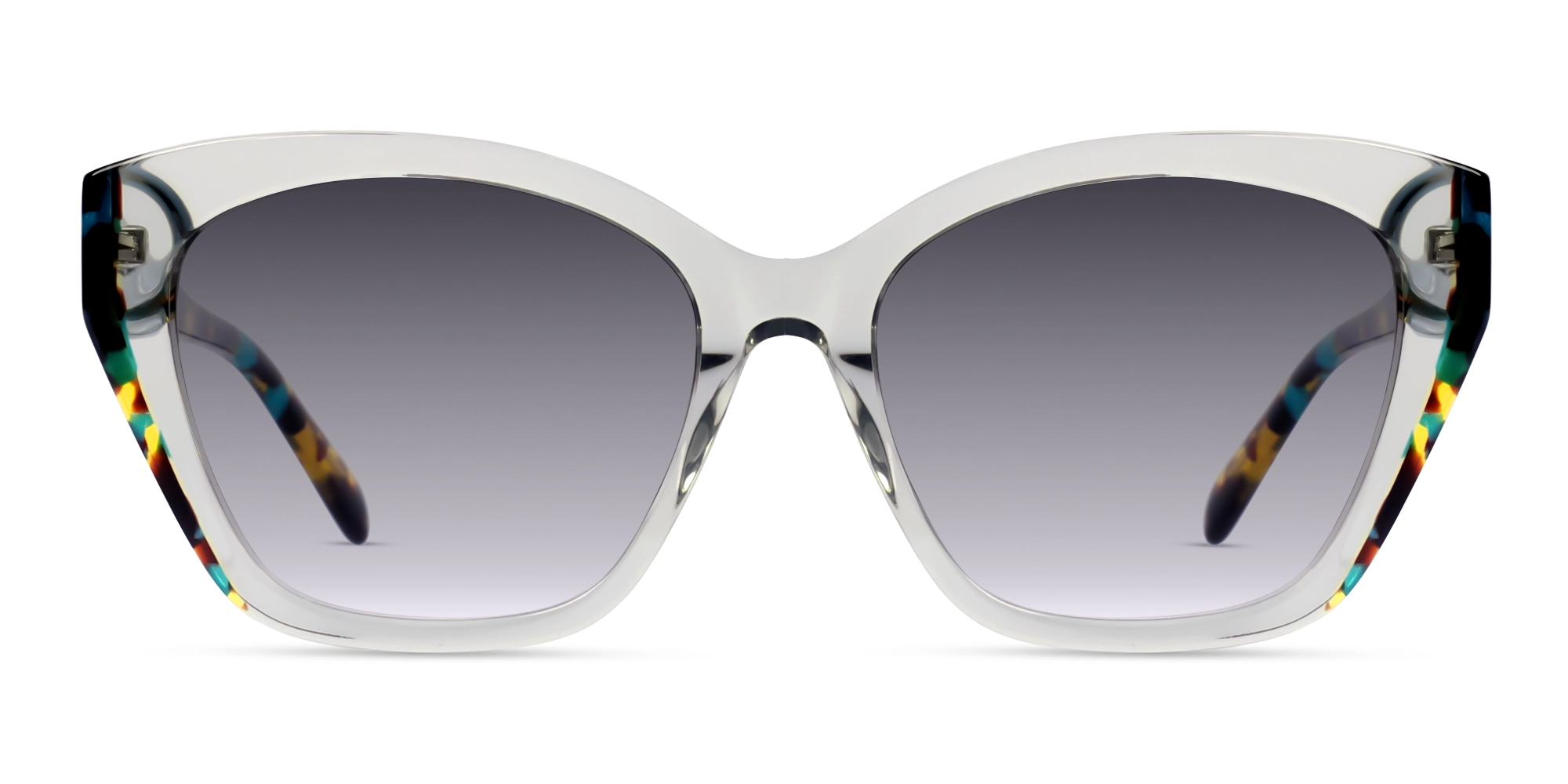 Crystal Gin Green Frame With Light Grey Tint Sunglasses-1
