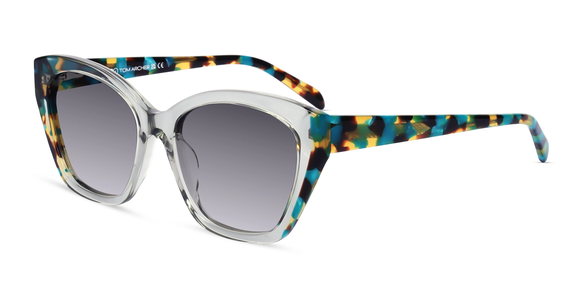 Crystal Gin Green Frame With Light Grey Tint Sunglasses-3