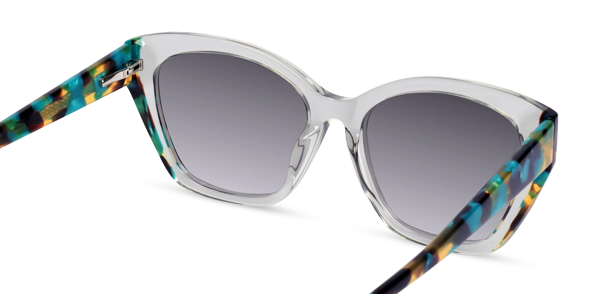 Crystal Gin Green Frame With Light Grey Tint Sunglasses-5