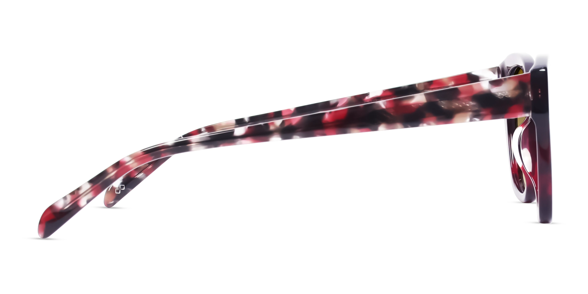 Dark Maroon Frame With Brown Gradient Tint Sunglasses-4
