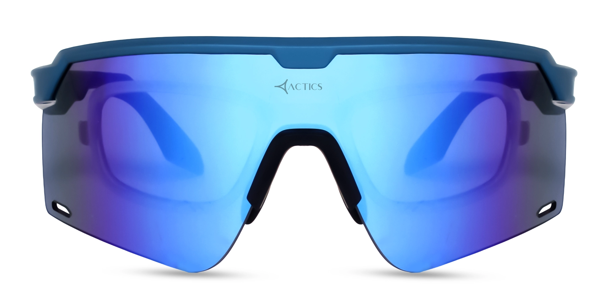 Blue Sports Sunglasses With Sapphire Blue Lenses-1 Blue Sports Sunglasses With Sapphire Blue Lenses-1