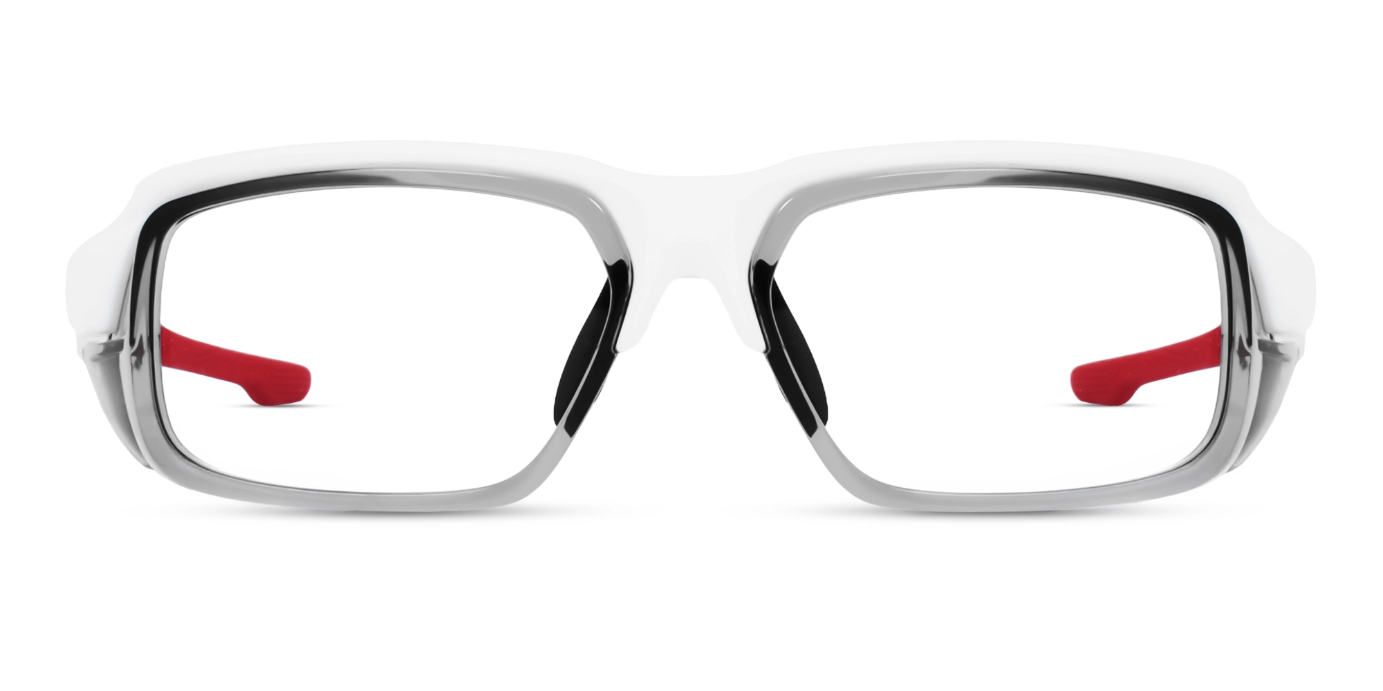 Shiny White Full-Rim Prescription Running Glasses-1 Shiny White Full-Rim Prescription Running Glasses-1