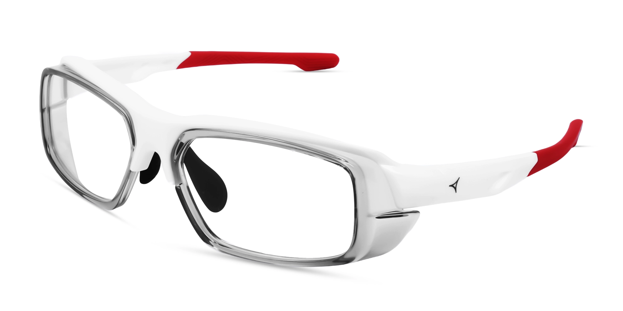 Shiny White Full-Rim Prescription Running Glasses-3