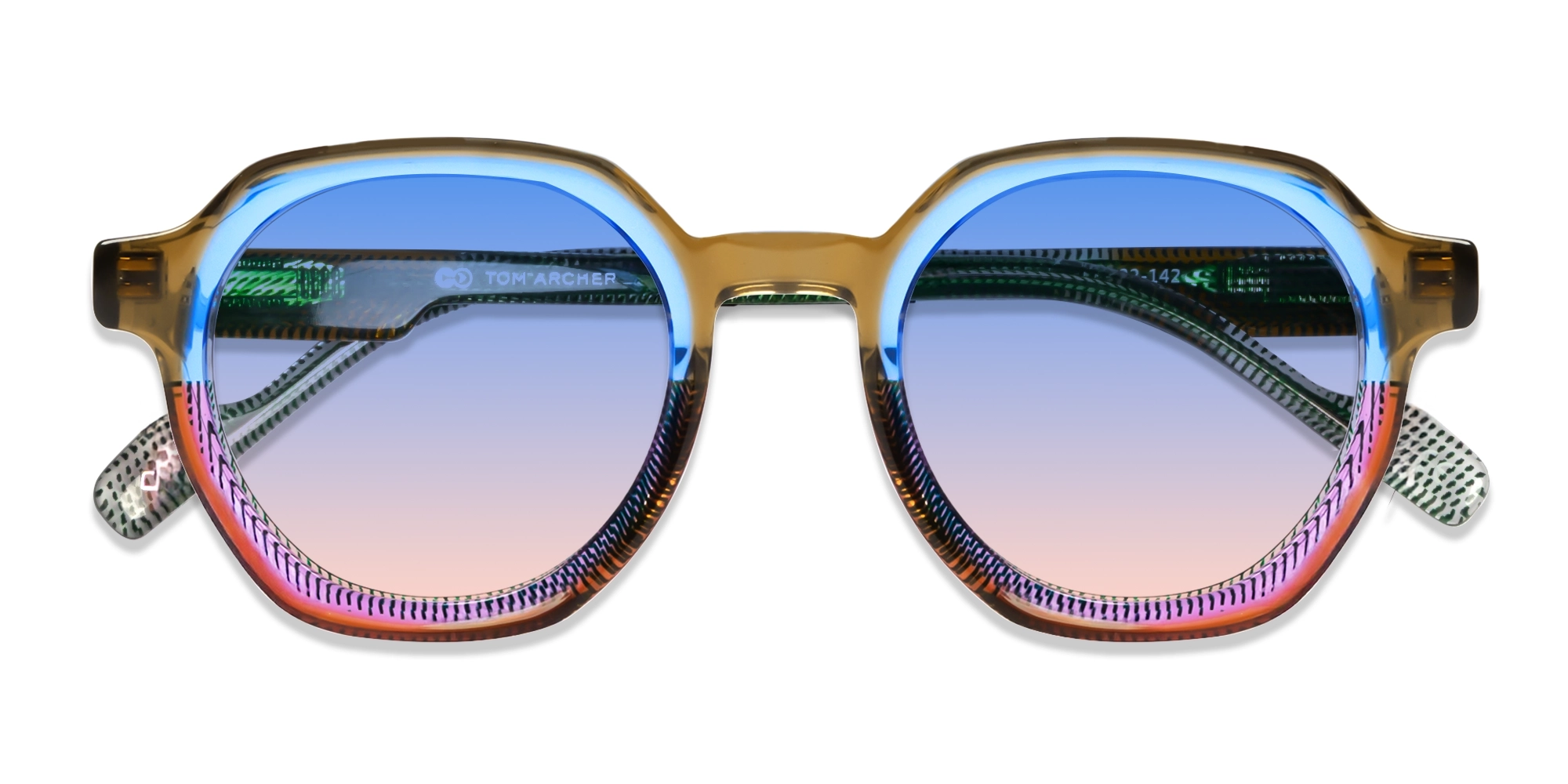 Geometric Colourful Maze Fullrim Sunglasses-6