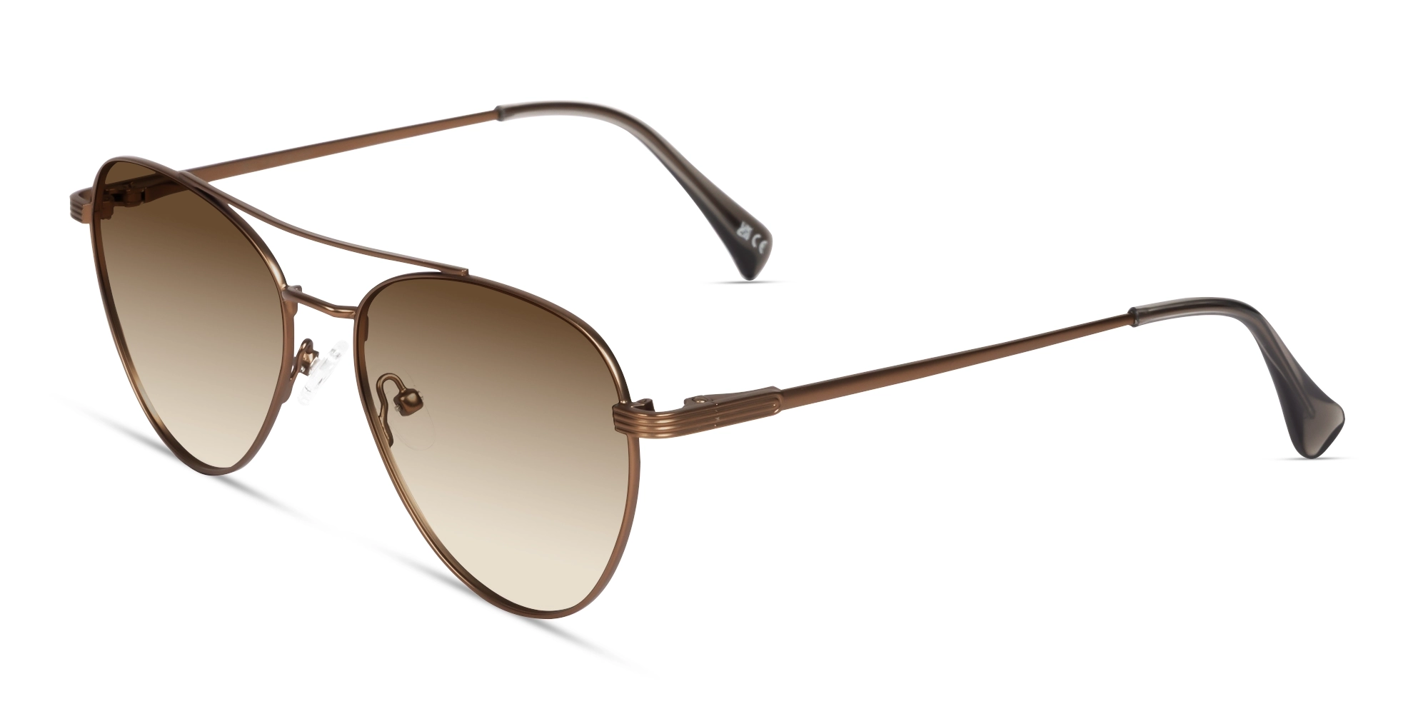 Copper Brown Metal Frame Pilot Sunglasses-3 Copper Brown Metal Frame Pilot Sunglasses-3