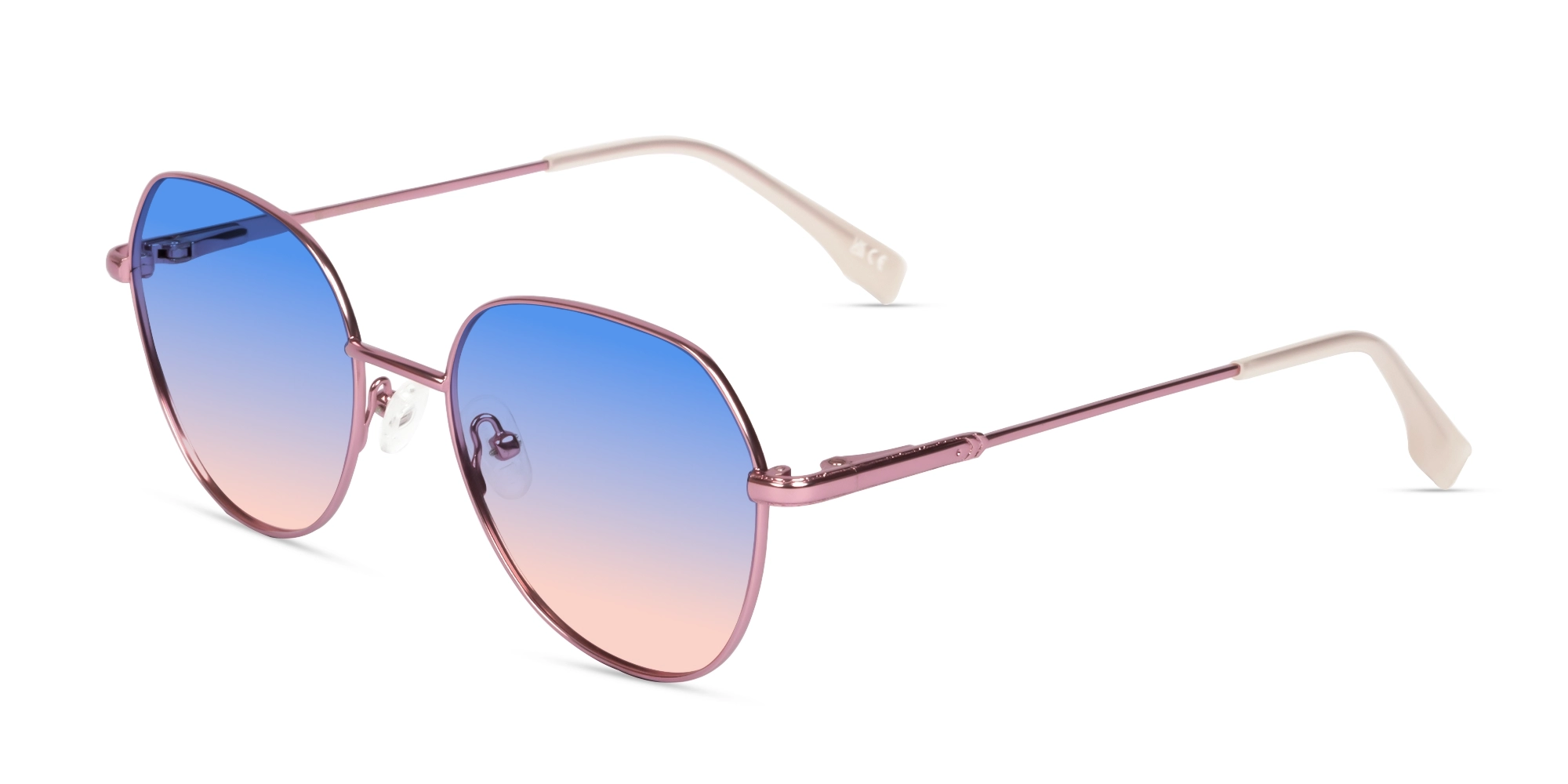 Rose Gold Metal Frame With Rose & Blue Tint-3