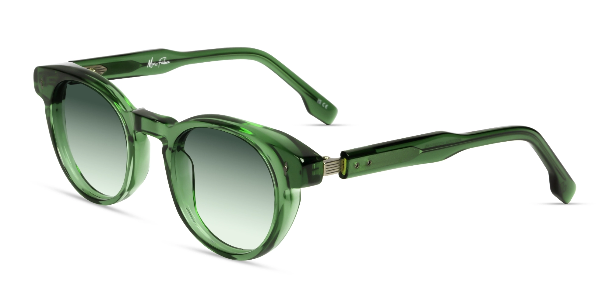 Crystal Green Oval Green Tint Sunglasses-3