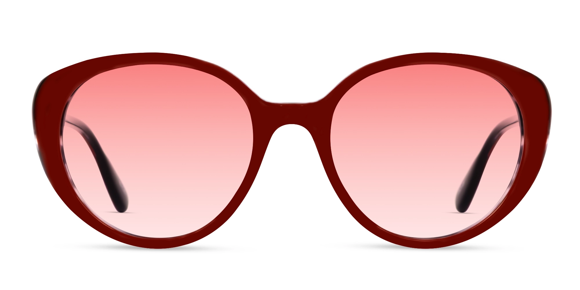 Dark Maroon Fullrim Oval Cateye Sunglasses-1