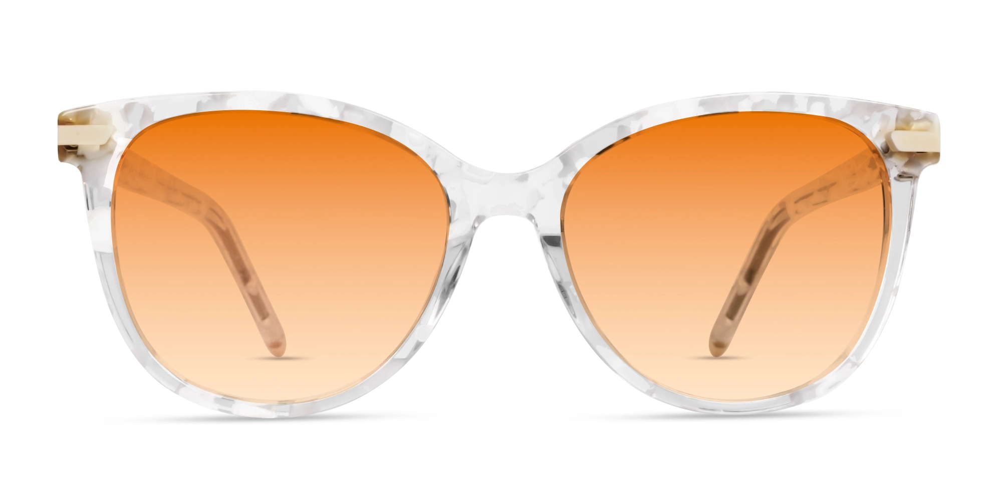 Square Cateye White Crystal Sunglasses-1 Square Cateye White Crystal Sunglasses-1