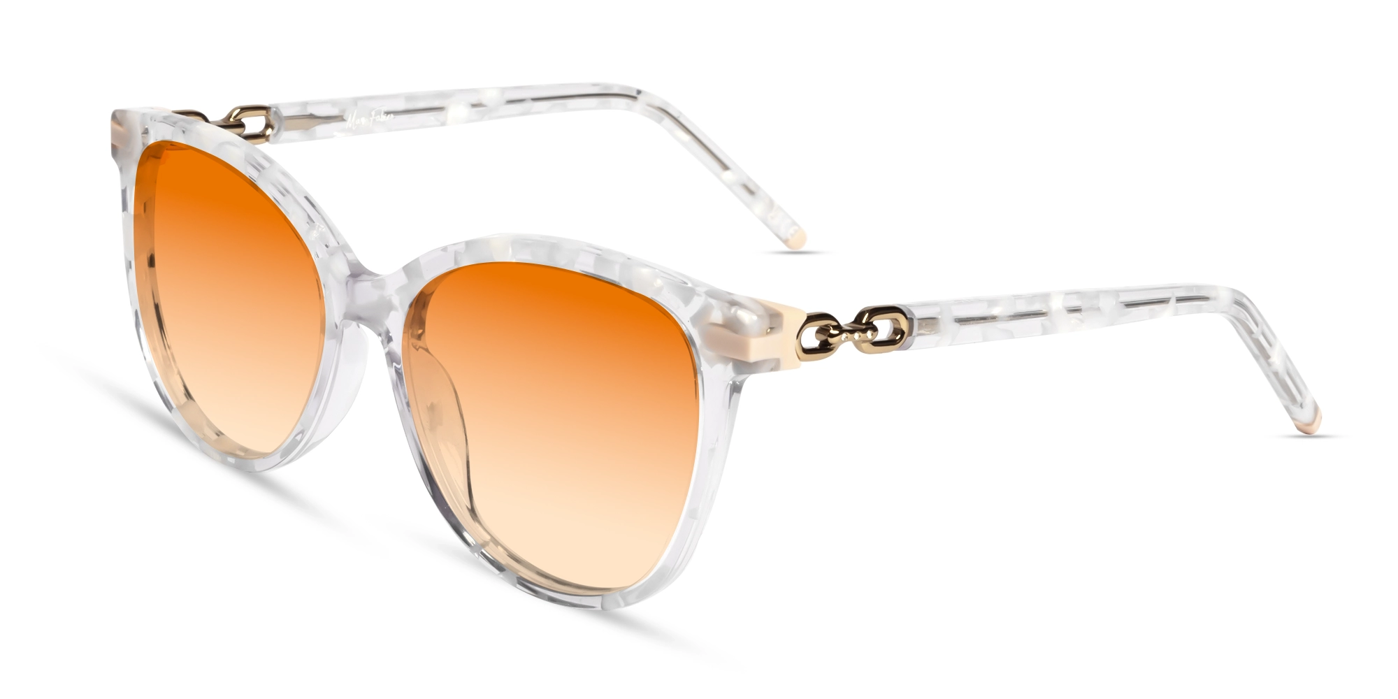Square Cateye White Crystal Sunglasses-3 Square Cateye White Crystal Sunglasses-3