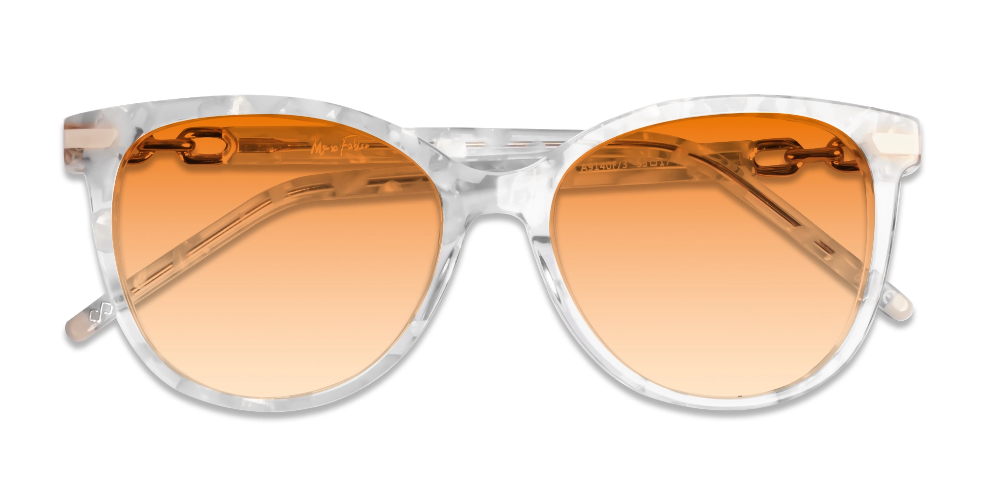 Square Cateye White Crystal Sunglasses-6