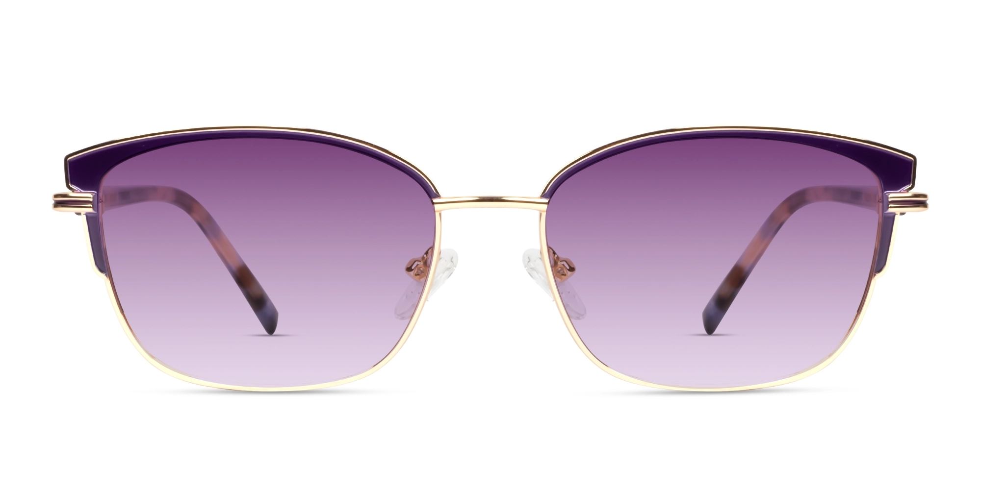 Metallic Purple & Champagne Gold Cateye Sunglasses-1
