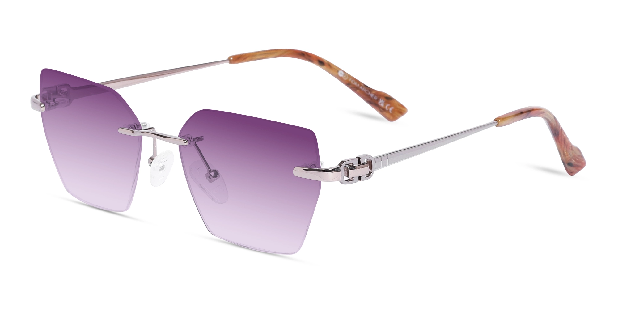 Silver Geometric Lightweight With Purple Tint-3