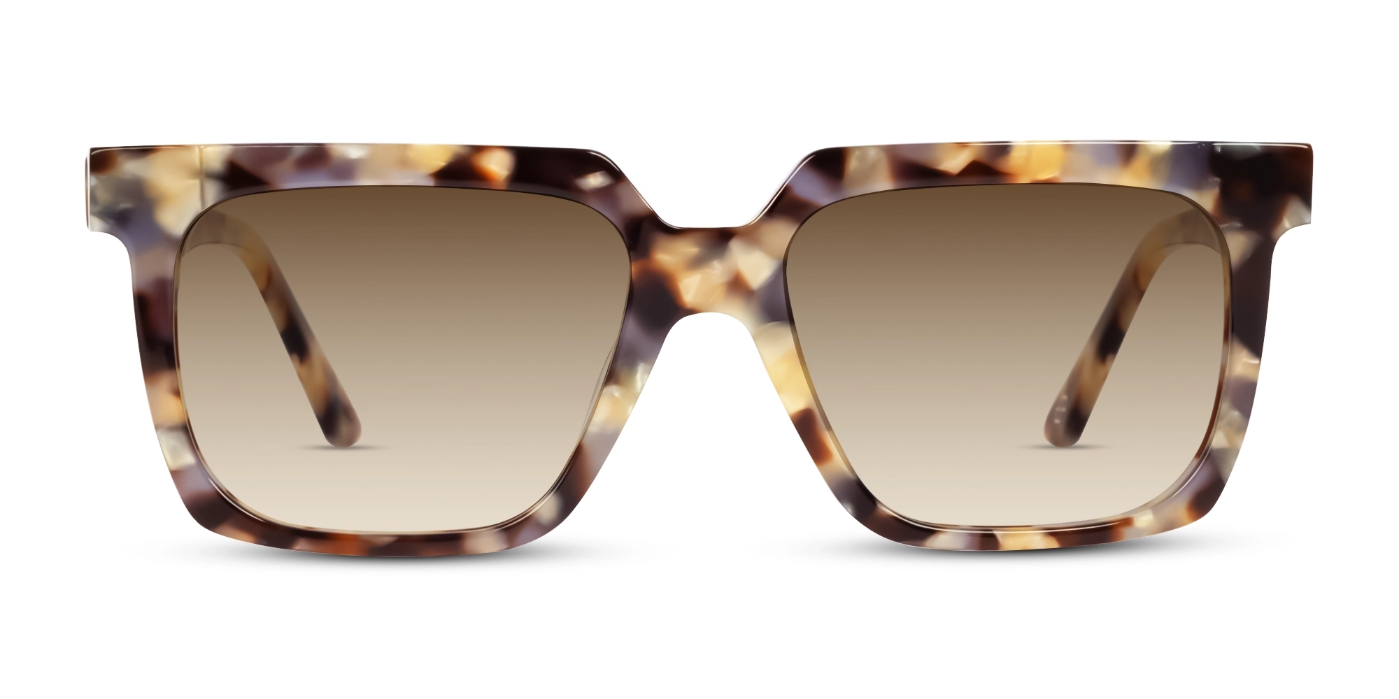 Square Tortoise Frame With Brown Tint Sunglasses-1 Square Tortoise Frame With Brown Tint Sunglasses-1