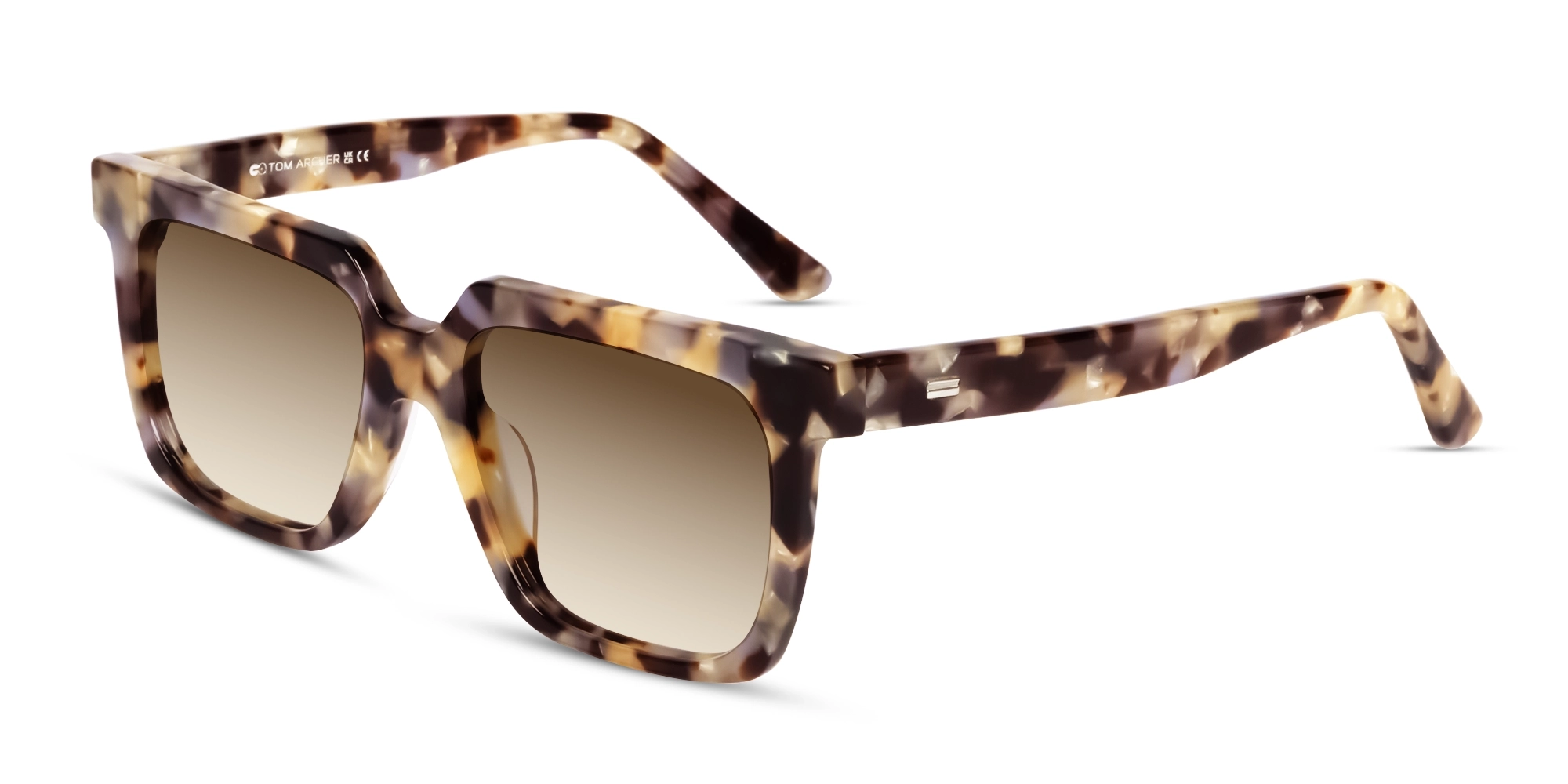 Square Tortoise Frame With Brown Tint Sunglasses-3 Square Tortoise Frame With Brown Tint Sunglasses-3