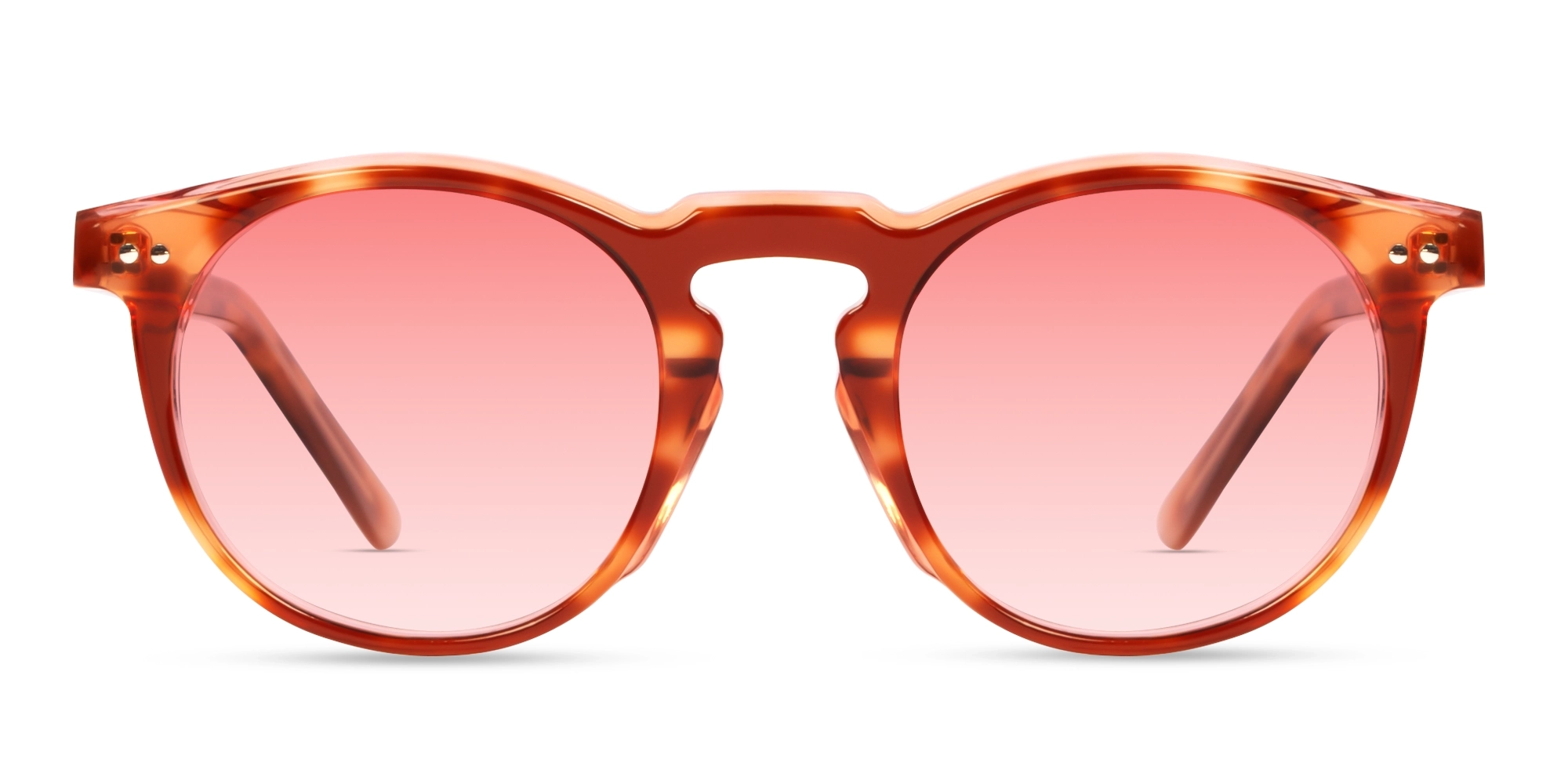 Rust Tortoise Frame With Red Tint Sunglasses-1