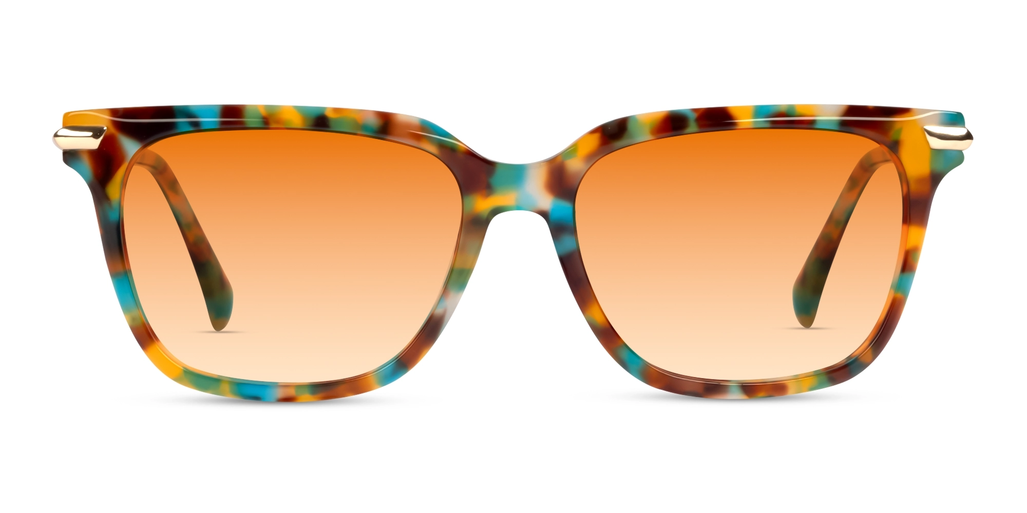 Aventurine Tortoise Frame Orange Tint Sunglasses-1