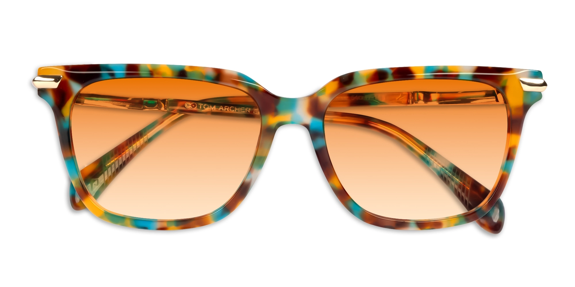 Aventurine Tortoise Frame Orange Tint Sunglasses-6