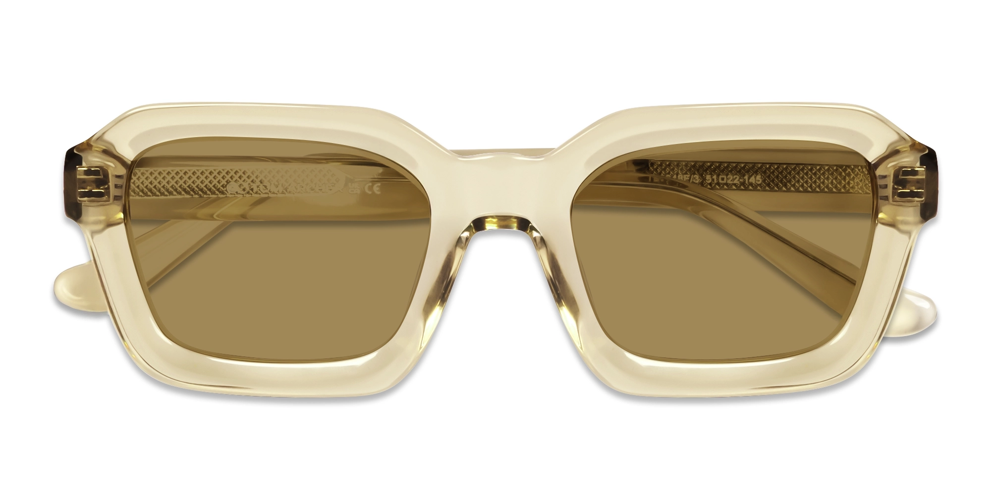 STL6648F/3 - Gold Geometric Sunglasses