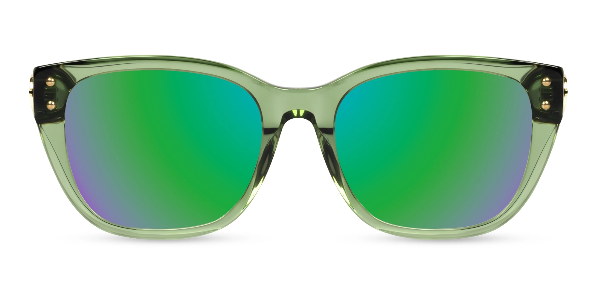 Crystal Gin Green Cateye Sunglasses-1