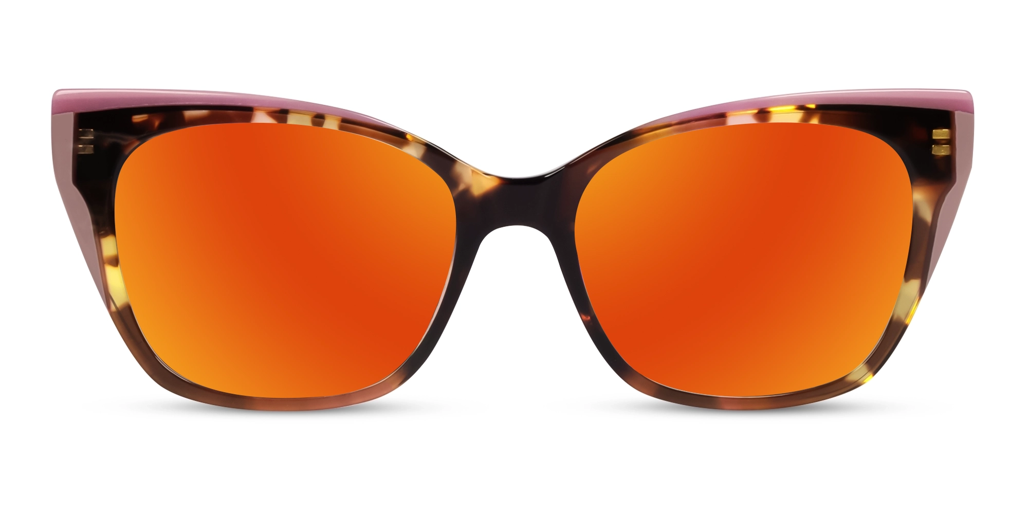 Mirrored Red Tint Cateye Sunglasses-1